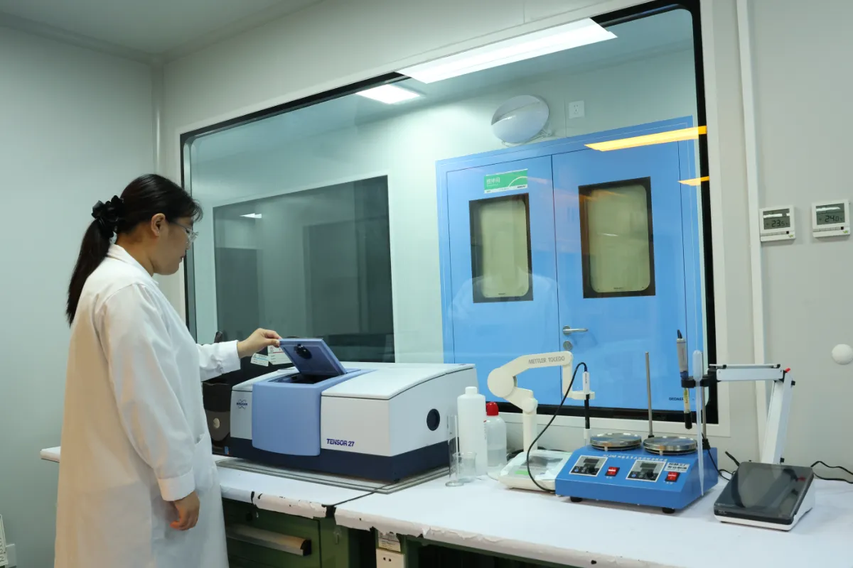 Quality control testing laboratory for dental restorative materials with microscope and mechanical testing machine